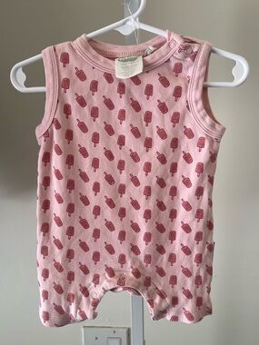 Parade Pink Popsicle Print Sleeveless Baby Romper 6-12M